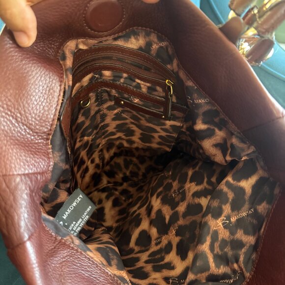 SOLD-B. Makowsky Leather Shoulder Satchel Tassel Zipper Great Conditional-SOLD - Picture 14 of 14